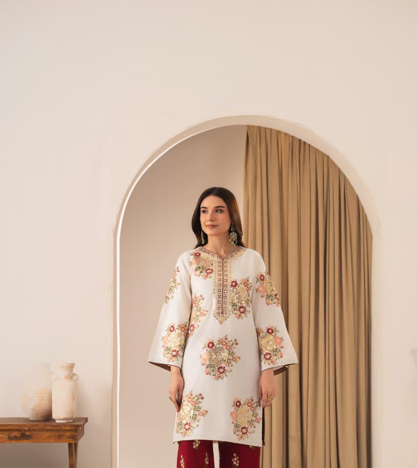 Embroidered stitched Suit