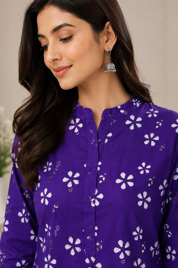 Premium Stitched 2-Piece Lawn – Purple