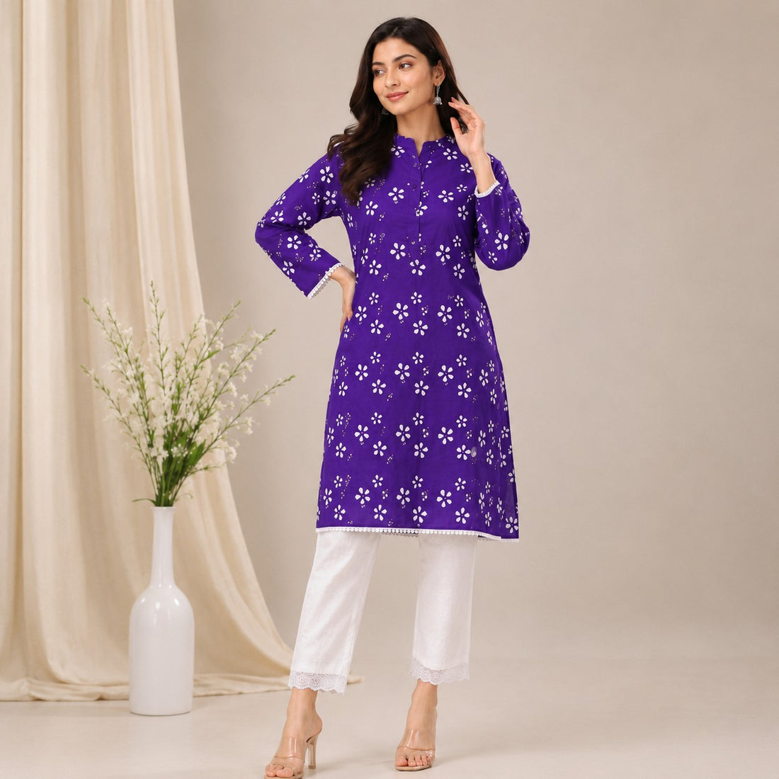 Premium Stitched 2-Piece Lawn – Purple